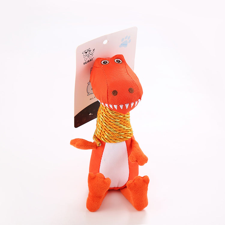 Jouet pour chien en peluche Dinosaure avec fonctions sonores et à mâcher