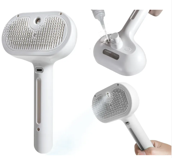 Brosse à vaporisation pour poils d’animaux