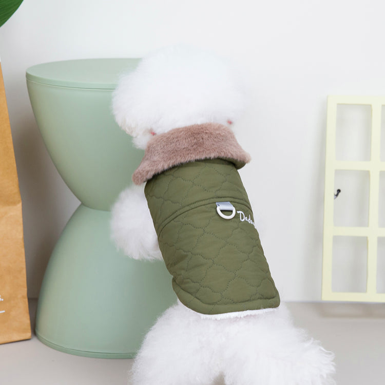 Manteau en coton et gilet pour petits chiens en automne/hiver