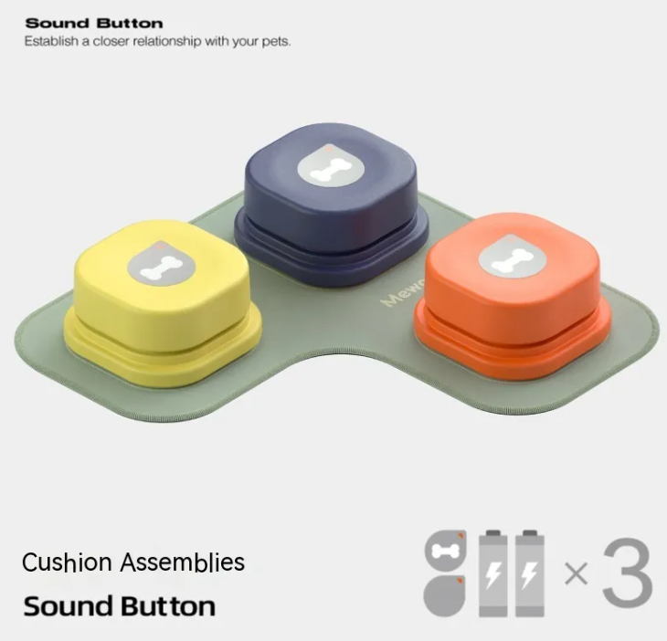 Bouton de communication enregistrable pour chien et chat