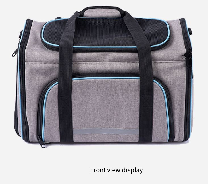 Sac de transport pliable à bandoulière pour animaux de compagnie