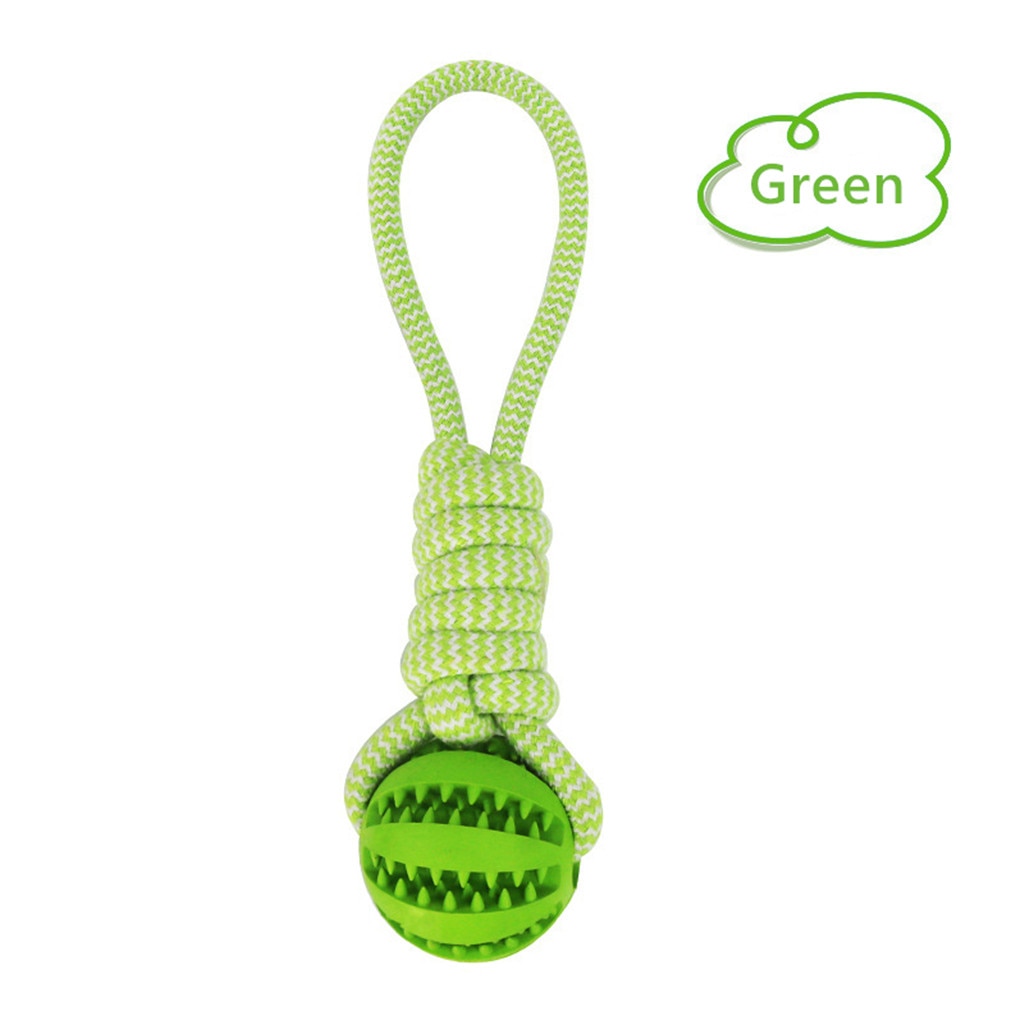 Balles en caoutchouc interactives pour chien avec friandises et corde
