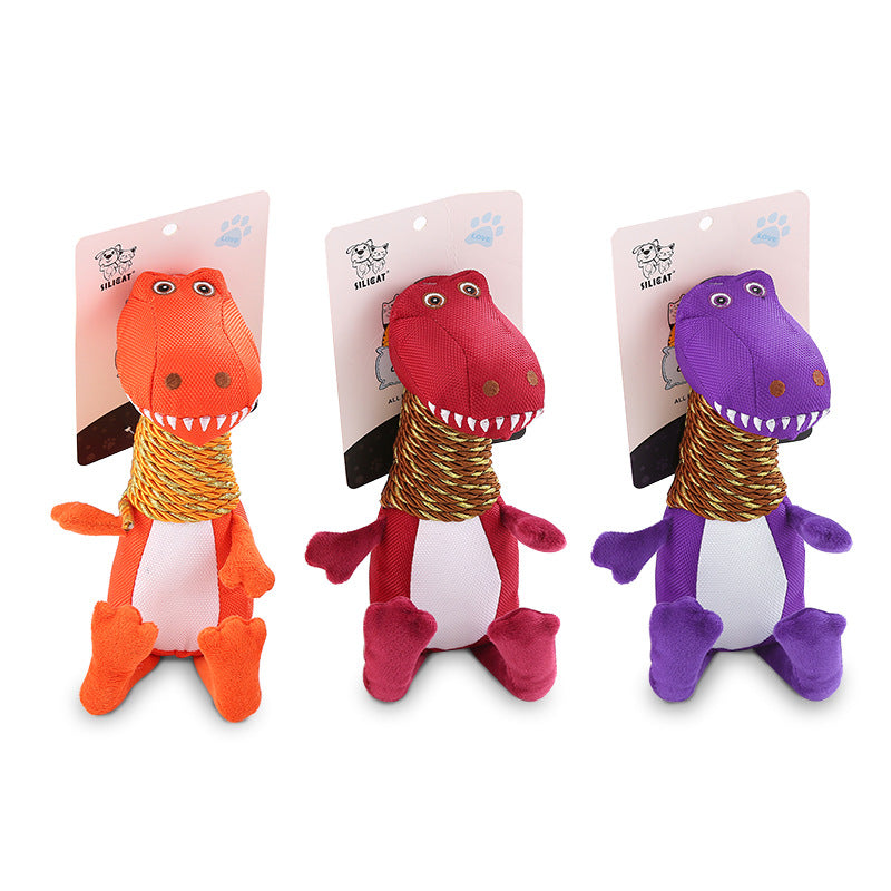 Jouet pour chien en peluche Dinosaure avec fonctions sonores et à mâcher
