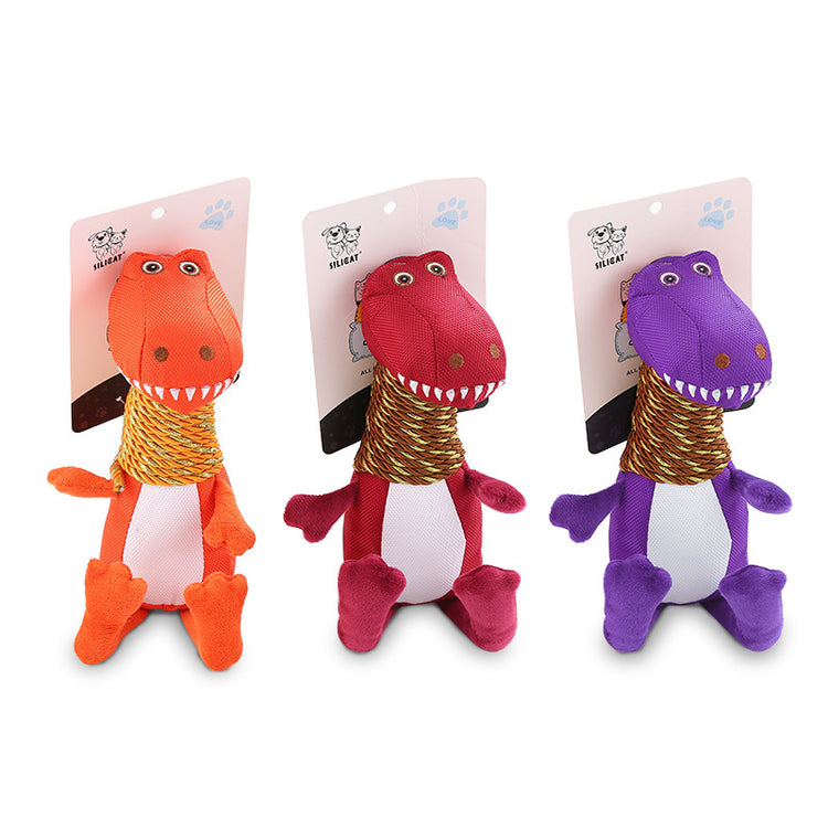 Jouet pour chien en peluche Dinosaure avec fonctions sonores et à mâcher