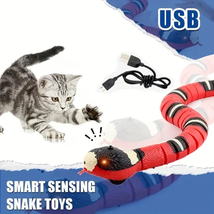 Jouet serpent interactif rechargeable USB pour chats - Amusant sans fin
