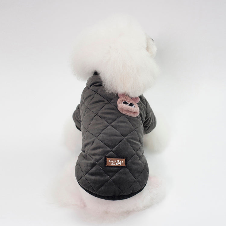 Veste à carreaux pour petits chiens - Vêtements d'automne et d'hiver