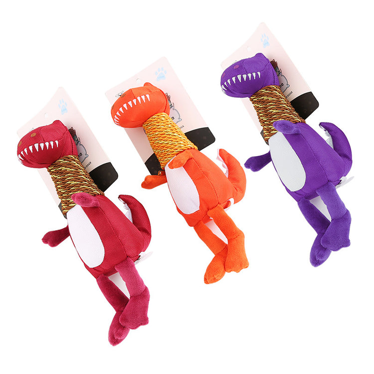 Jouet pour chien en peluche Dinosaure avec fonctions sonores et à mâcher