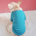 T-shirt rayé rembourré en coton stretch