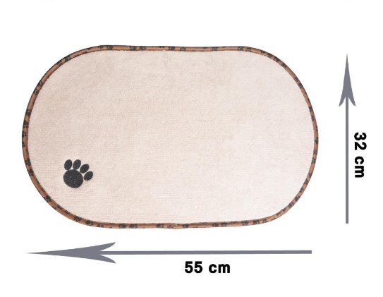 Tapis pour gamelles, antidérapant et lavable pour chats et chiens