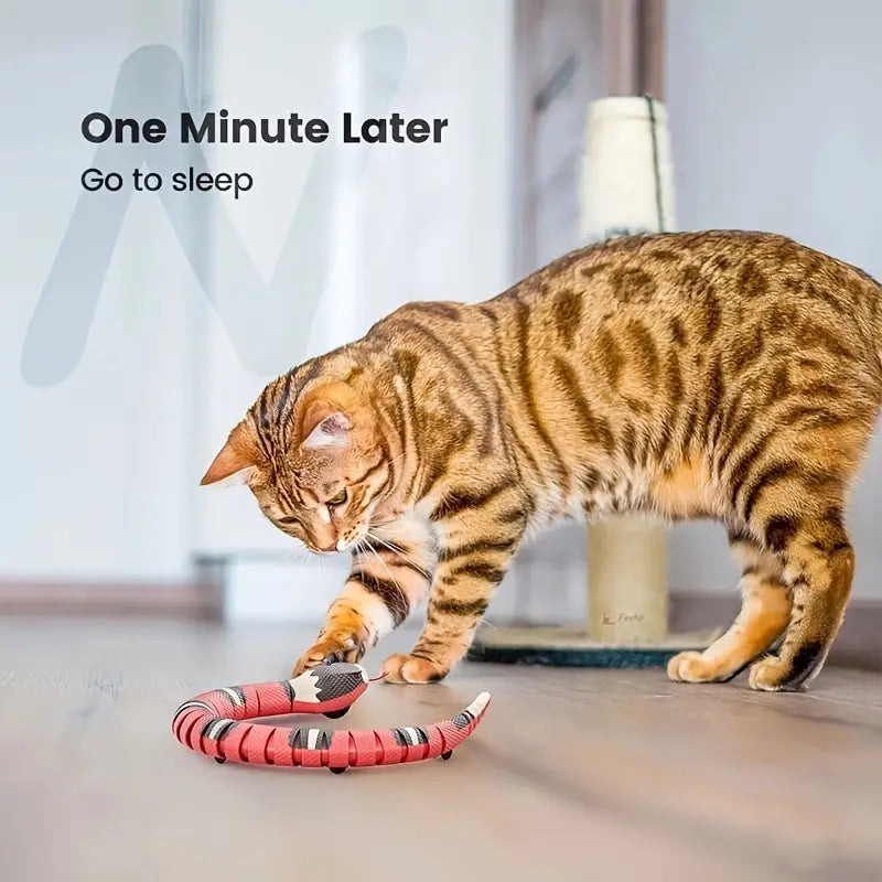 Jouet serpent interactif rechargeable USB pour chats - Amusant sans fin