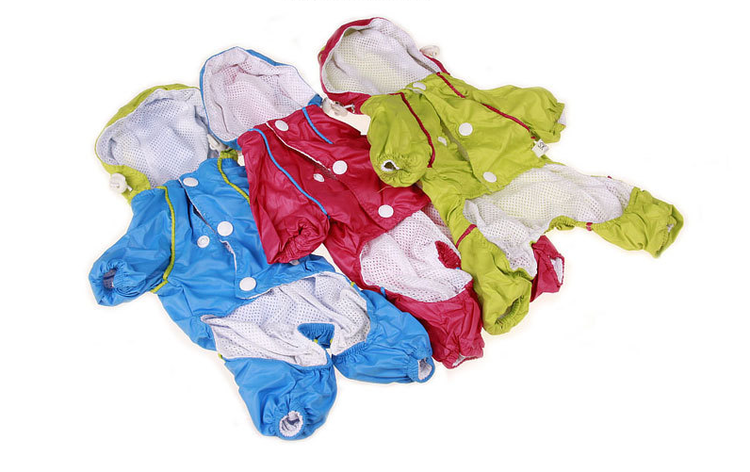 Imperméable pour animaux en PVC épaissi à double couche