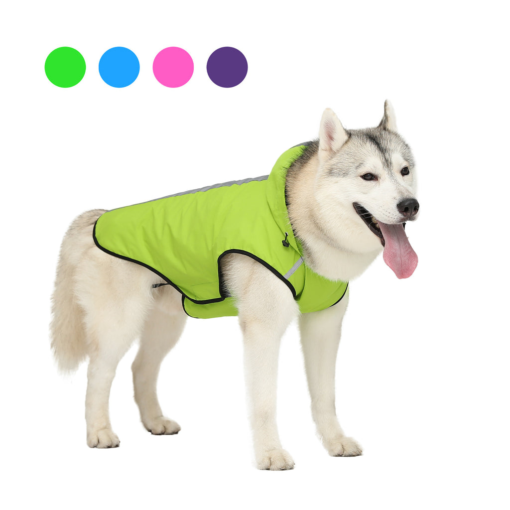 Two-Foot Hooded Waterproof Dog Raincoat
