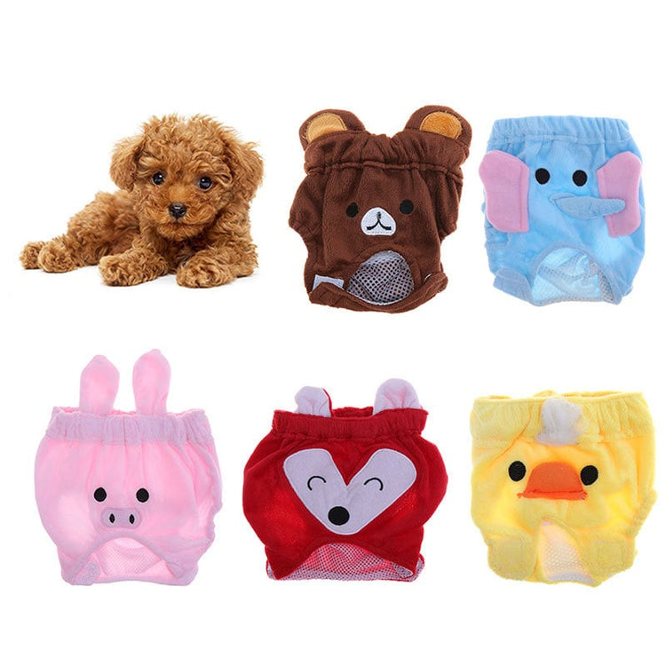 Couche réutilisable en coton pour chien avec ceinture abdominale pour animaux de compagnie