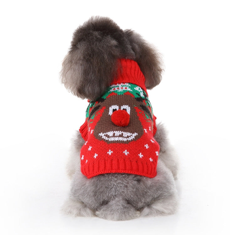 Pull de Noël tête de mort pour chien