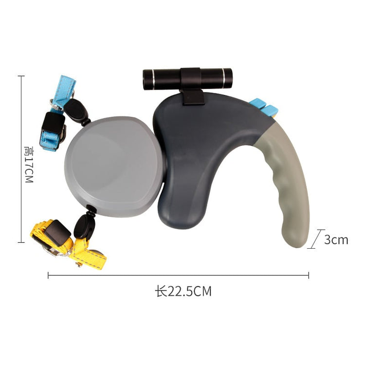 Laisse double pour chiens, 3 m