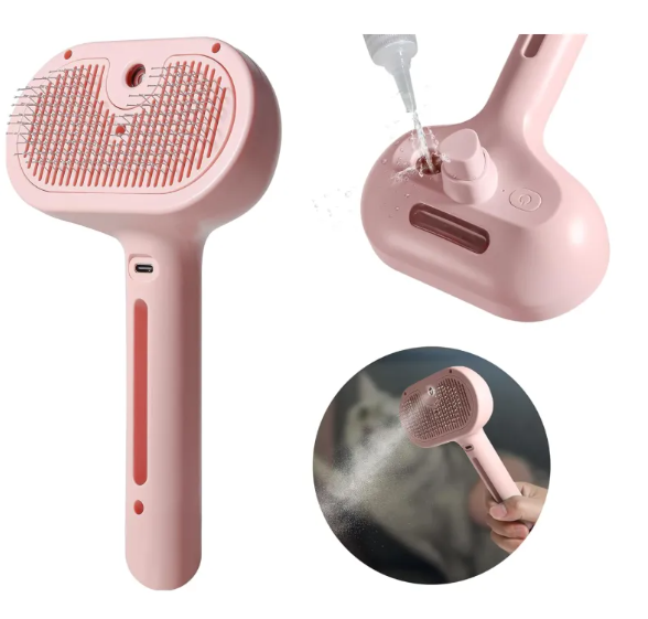 Brosse à vaporisation pour poils d’animaux
