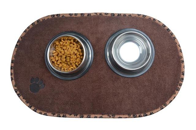 Tapis pour gamelles, antidérapant et lavable pour chats et chiens