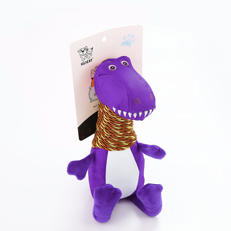 Jouet pour chien en peluche Dinosaure avec fonctions sonores et à mâcher