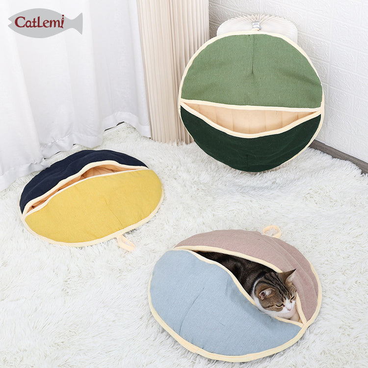 Lit et sac de couchage 2-en-1 pour chat