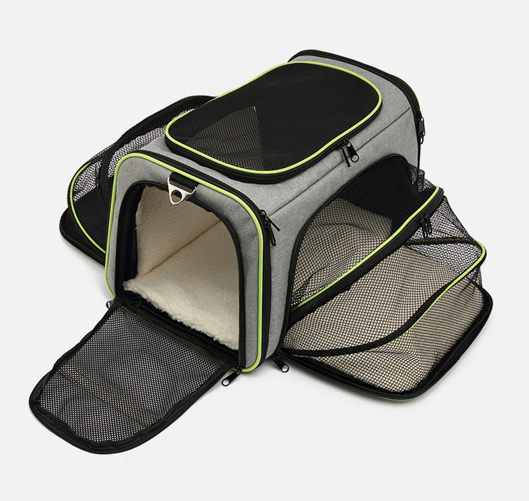 Sac de transport pliable à bandoulière pour animaux de compagnie