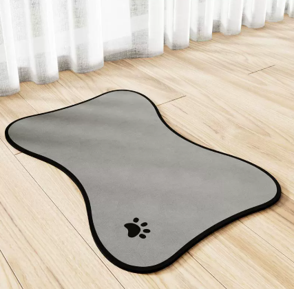 Tapis pour gamelles, antidérapant et lavable pour chats et chiens