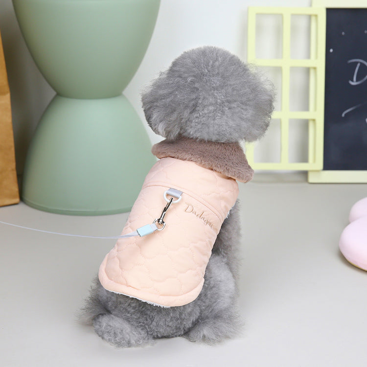 Manteau en coton et gilet pour petits chiens en automne/hiver